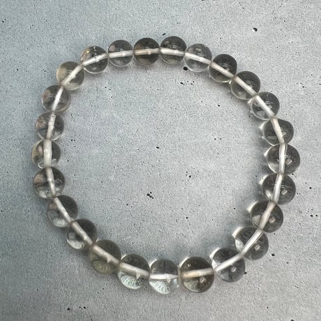 【ガウリシャンカール産】"手磨き加工"天然ヒマラヤスモーキークォーツブレスレット(8mm内径17cm)②/Gaurishankar Himalayan Smoky Quartz Bracelet