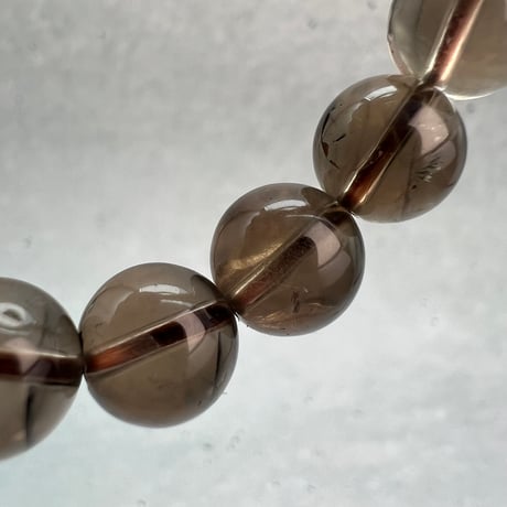 【ガウリシャンカール産】天然ヒマラヤスモーキークォーツブレスレット9mm内径18/Gaurishankar Himalayan Smoky Quartz Bracelet