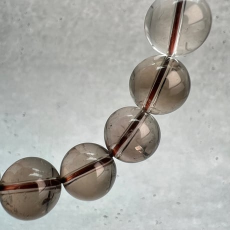 【ガウリシャンカール産】天然ヒマラヤスモーキークォーツブレスレット11mm内径16.5/Gaurishankar Himalayan Smoky Quartz Bracelet