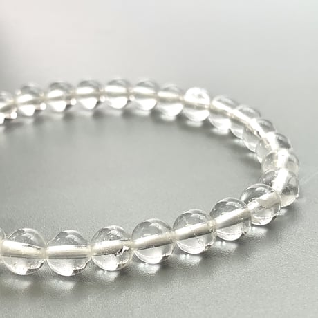 【ガネッシュヒマール産】天然ヒマラヤ水晶ブレスレット6mm内径17cm/Ganesh Himal Himalayan Quartz Bracelet