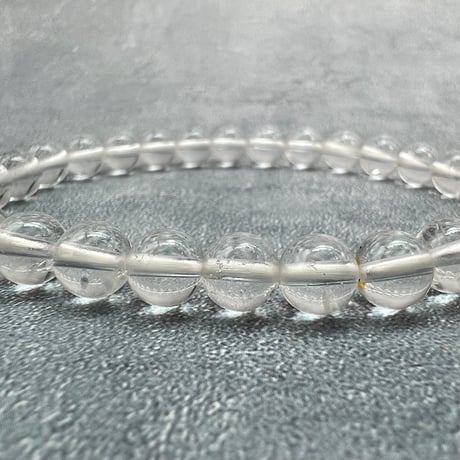 【ガネッシュヒマール産】天然ヒマラヤ水晶ブレスレット6mm内径15cm/Ganesh Himal Himalayan Quartz Bracelet
