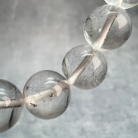 【ガネッシュヒマール産】天然ヒマラヤ水晶ブレスレット10mm内径15cm/Ganesh Himal Himalayan Quartz Bracelet