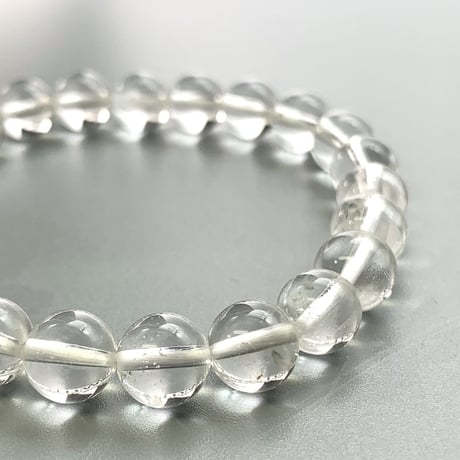 ガネーシュヒマール産天然ヒマラヤ水晶ブレスレット8mm内径15cm/Ganesh Himal Himalayan Quartz Bracelet