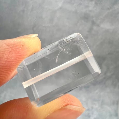 【ガネッシュヒマール産】天然ヒマラヤ水晶"手磨き加工"スクエアビーズ②/Ganesh Himal  Himalayan Quartz Square Beads