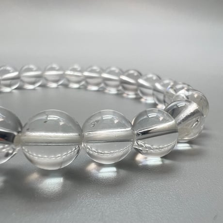 【ガネッシュヒマール産】天然ヒマラヤ水晶"ハート"デザインブレスレット③/Ganesh Himal Himalayan Quartz Design Bracelet