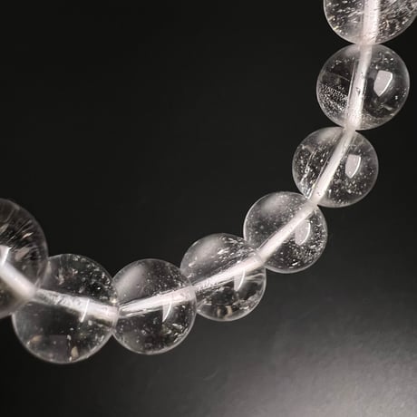 【アンナプルナ産】"手磨き加工"天然ヒマラヤ水晶ブレスレット①10mm内径17cm/Annapurna Himalayan Quartz  Bracelet
