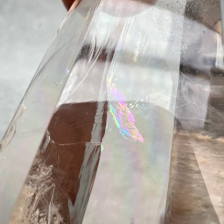 【ガネッシュヒマール産】レインボー入り天然ヒマラヤ水晶ポリッシュポイント/Ganesh Himal Rainbow In Himalayan Quartz Polish Point