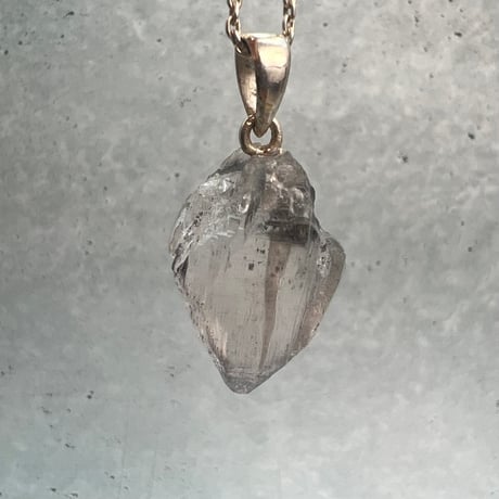 【カイラス産】天然ヒマラヤ水晶バチカン付きペンダントトップ⑧/Kailash Himalayan Quartz Pendant Top