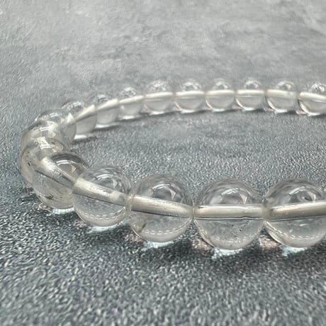 【ガネッシュヒマール産】天然ヒマラヤ水晶ブレスレット8mm内径18cm/Ganesh Himal Himalayan Quartz Bracelet
