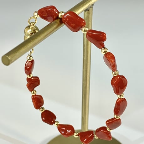イタリア産赤珊瑚ブレスレット🅱️/Red Coral Bracelet
