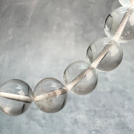【ガネッシュヒマール産】天然ヒマラヤ水晶ブレスレット10mm内径15cm/Ganesh Himal Himalayan Quartz Bracelet