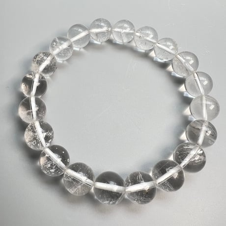 【カイラス産】"手磨き加工"天然ヒマラヤ水晶ブレスレット(10mm内径17cm)②/Kailash Himalayan Quartz Bracelet