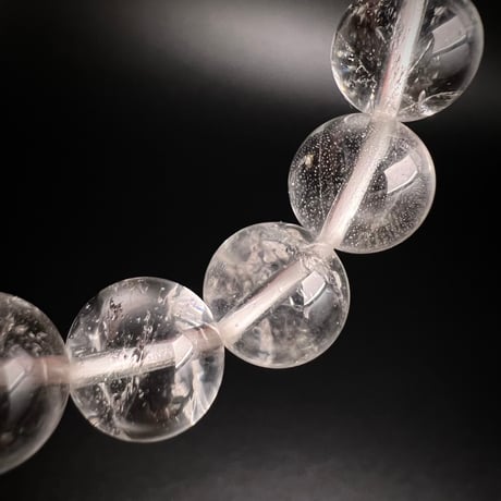 【アンナプルナ産】"手磨き加工"天然ヒマラヤ水晶ブレスレット④10mm内径17cm/Annapurna Himalayan Quartz  Bracelet