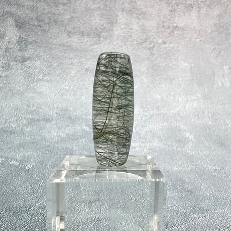 【ガネッシュヒマール産】アクチノライトイン天然ヒマラヤ水晶 樽型ビーズ③/Ganesh Himal Actinolite in Himalayan Quartz barrel beads