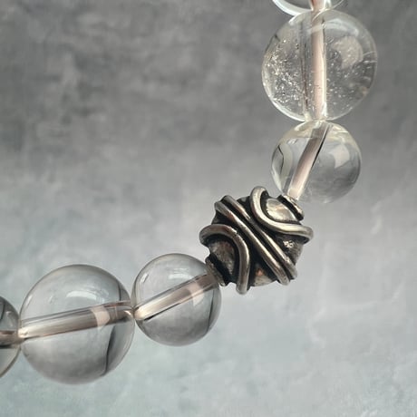 【ガネッシュヒマール産】天然ヒマラヤ水晶デザインブレスレット/Ganesh Himal Himalayan Quartz Design Bracelet