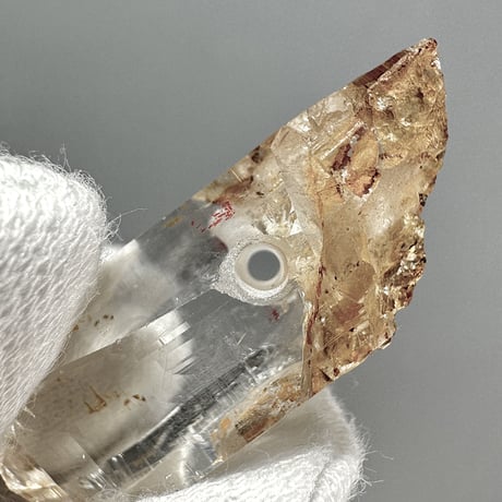 【ガネッシュヒマール産】リモナイトイン天然ヒマラヤ水晶ペンダントトップ/GaneshHimal Limonite in Natural Pendant Top