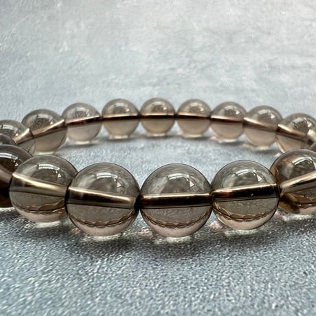 ハイクオリティ【ガウリシャンカール産】天然ヒマラヤスモーキークォーツブレスレット(10mm内径15cm)/Gaurishankar Himalayan Smoky Quartz Bracelet