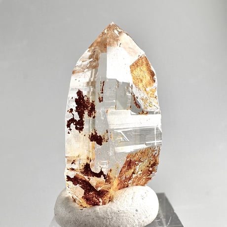 【ガネッシュヒマール産】リモナイトイン天然ヒマラヤ水晶ミニポイント⑥/Ganesh Himal Limonite in Himalayan Quartz Mini Point