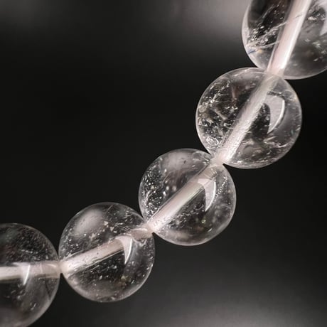【アンナプルナ産】"手磨き加工"天然ヒマラヤ水晶ブレスレット①10mm内径17cm/Annapurna Himalayan Quartz  Bracelet