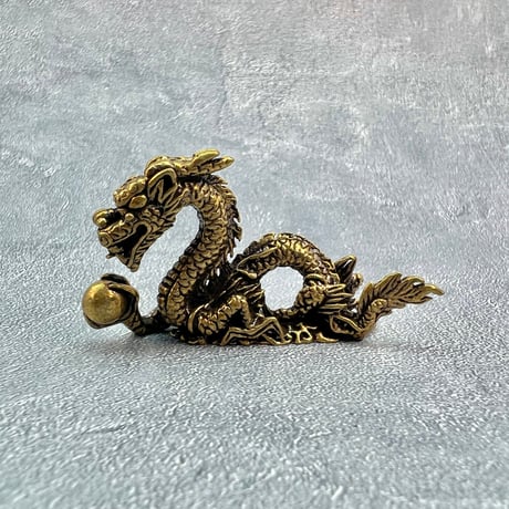 真鍮製ミニ置物【縁起物】A/Brass Mini Statue "Good luck charm"