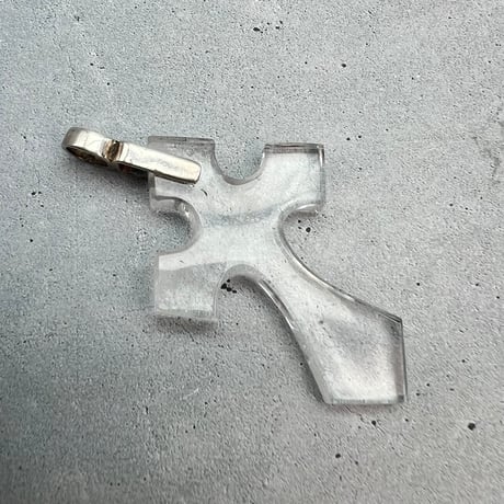 【ガネッシュヒマール産】天然ヒマラヤ水晶クロスペンダントトップ⑦/Ganesh Himal Himalayan Quartz Cross Pendant Top