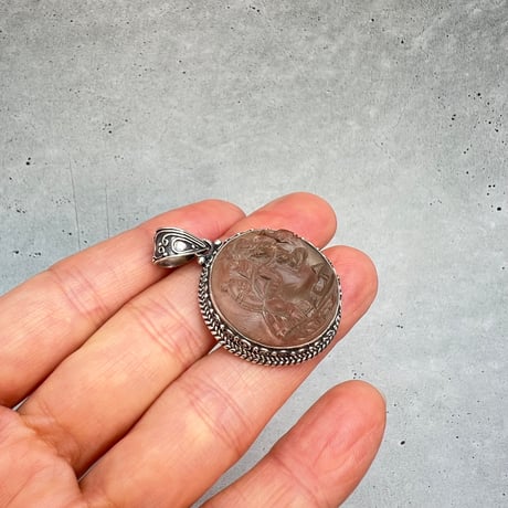 【ガウリシャンカール産】天然ヒマラヤスモーキークォーツ"ガネーシャ様"ペンダントトップ②/Gaurishankar Himalayan Smoky Quartz "Ganesha" pendant