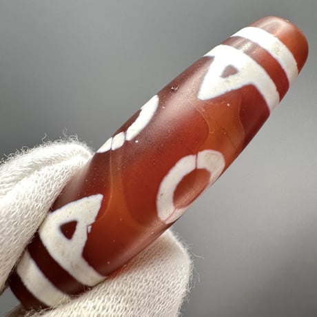 天珠 （めのう）/ カーネリアン ③ Dzi Beads Carnelian