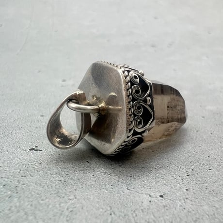 【ガウリシャンカール産】天然ヒマラヤスモーキークォーツ シルバー925ペンダントトップ/GauriShankar Himalayan Smoky Quartz S/V925Pendant Top