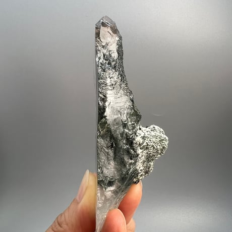【ガネッシュヒマール産】クローライト&アクチノライトイン天然ヒマラヤ水晶/Ganesh Himal Himalayan Quartz