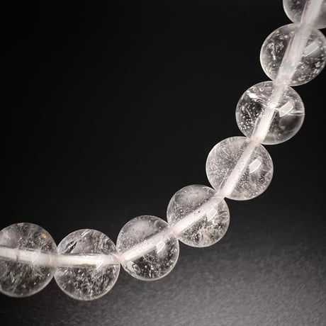 【アンナプルナ産】"手磨き加工"天然ヒマラヤ水晶ブレスレット8mm内径17cm/Annapurna Himalayan Quartz  Bracelet