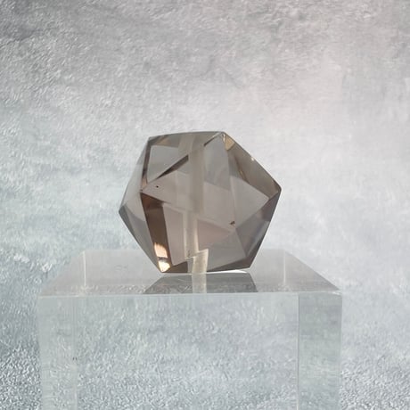 【ガウリシャンカール産】天然ヒマラヤスモーキークォーツ"手磨き加工"イコサヘドロン"ビーズ/GauriShankar Smoky Quartz "Icosahedron"Beads