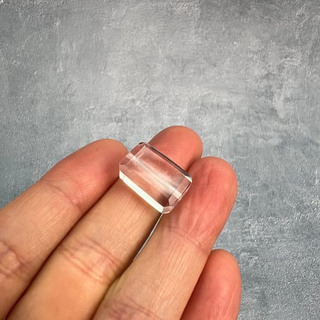 【ガネッシュヒマール産】天然ヒマラヤ水晶"手磨き加工"スクエアビーズ⑥/Ganesh Himal  Himalayan Quartz Square Beads