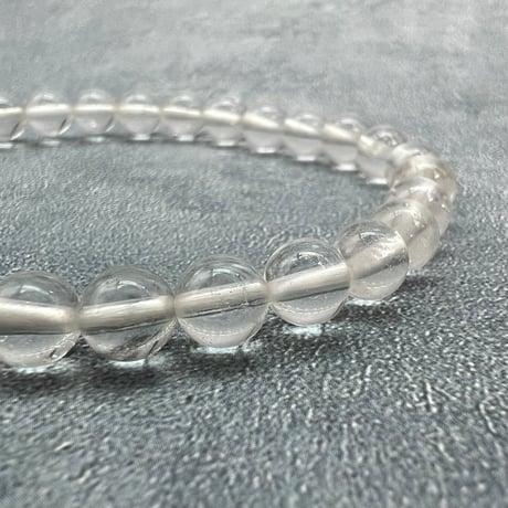 【ガネッシュヒマール産】天然ヒマラヤ水晶ブレスレット6mm内径16cm/Ganesh Himal Himalayan Quartz