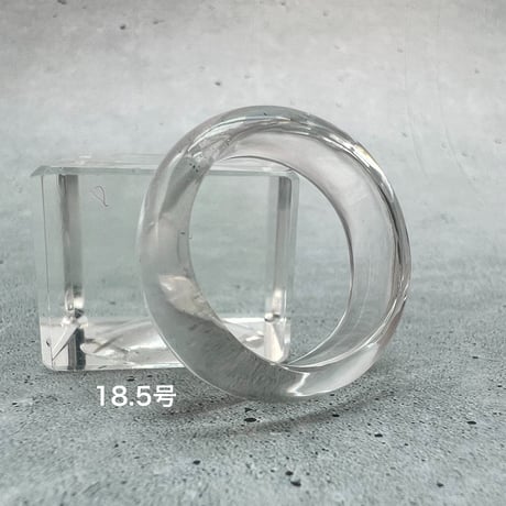 【ガネッシュヒマール産】天然ヒマラヤ水晶プレーンリング8.5号〜18.5号/Ganesh Himal Himalayan Quartz Plain Ring