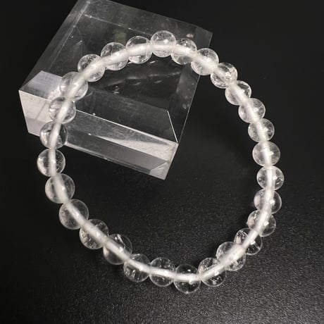 【アンナプルナ産】"手磨き加工"天然ヒマラヤ水晶ブレスレット6mm内径15cm/Annapurna Himalayan Quartz  Bracelet