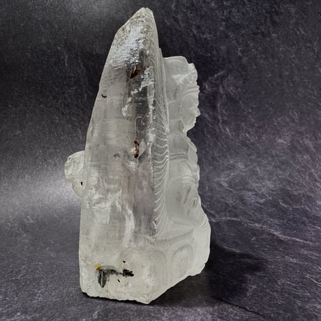 【ガネッシュヒマール産】リモナイト・マイカイン天然ヒマラヤ水晶 "クベーラ"仏像/Ganesh himal  Limonite Mica in himalayan quartz  "kuber"
