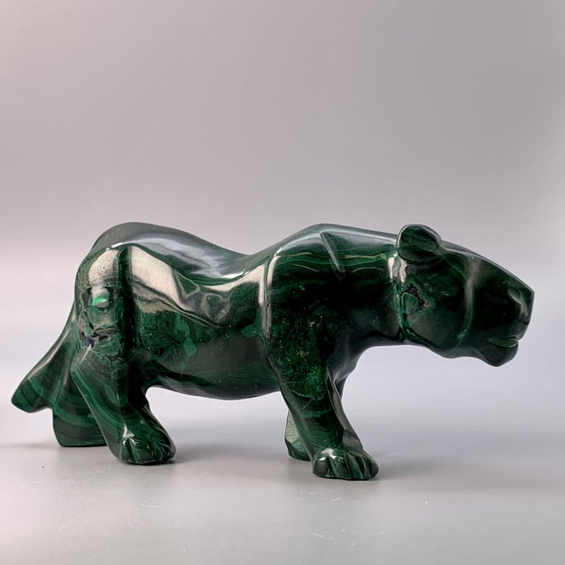 天然石水晶のライオン　置物　彫物NO.072004 天然石水晶のライオン 置物 彫物NO.072004