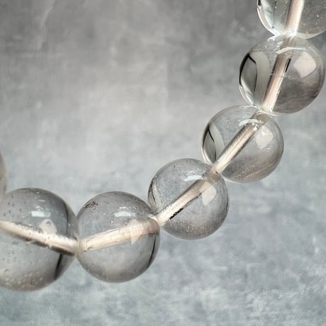 【ガネッシュヒマール産】天然ヒマラヤ水晶ブレスレット10mm内径15cm/Ganesh Himal Himalayan Quartz Bracelet
