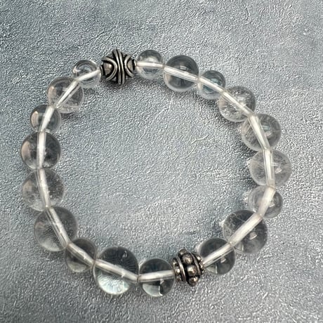 【ガネッシュヒマール産】天然ヒマラヤ水晶デザインブレスレット/Ganesh Himal Himalayan Quartz Design Bracelet