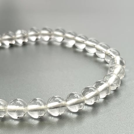 【ガネッシュヒマール産】天然ヒマラヤ水晶ブレスレット6mm内径17cm/Ganesh Himal Himalayan Quartz Bracelet