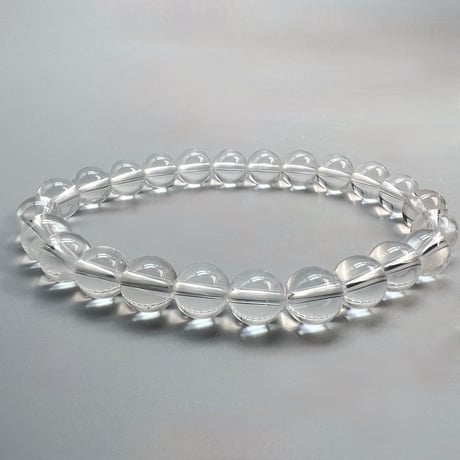 【ハイクオリティー】ガネッシュヒマール産天然ヒマラヤ水晶ブレスレット8mm内径16cm/High Quality Ganesh Himal Himalayan Quartz Bracelet