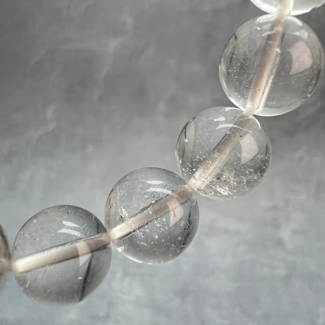 【ガネッシュヒマール産】天然ヒマラヤ水晶ブレスレット 10mm内径17cm/Ganesh Himal Himalayan Quartz Bracelet