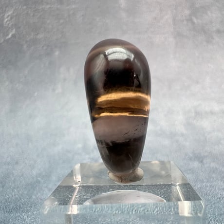 【ガウリシャンカール産】天然ヒマラヤスモーキークォーツ"手磨き加工"勾玉ビーズ④/Gaurishankar Himalayan Smoky  Quartz Magatama Beads