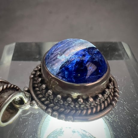 ネパール産天然ヒマラヤカイヤナイトS/V925ペンダントトップ/NEPAL Himalayan Kyanite Pendant Top
