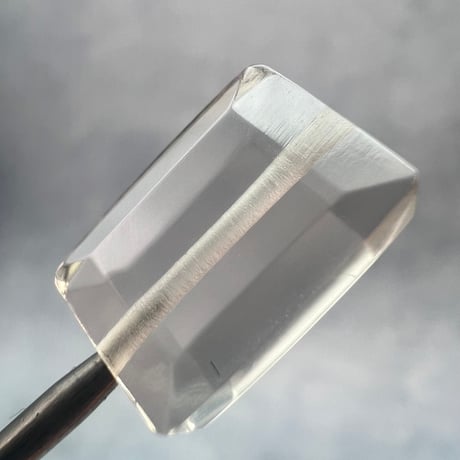 【ガウリシャンカール産】天然ヒマラヤスモーキークォーツ"手磨き加工"スクエアビーズ④/Gaurishankar Himalayan Smoky Quartz Square Beads