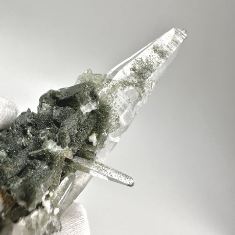 【ガネッシュヒマール産】クローライトイン天然ヒマラヤ水晶ナチュラルポイント3️⃣ Ganesh Himal Chlorite in Himalayan Quartz Natural Point