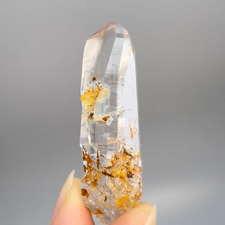 【ガネッシュヒマール産】リモナイトイン天然ヒマラヤ水晶"ポイント"/Ganesh Himal Himalayan Quartz"Point"