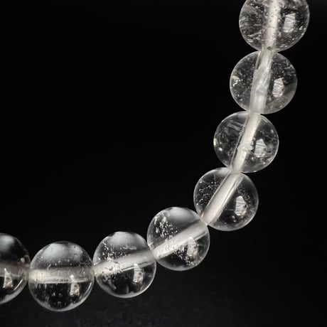 【アンナプルナ産】"手磨き加工"天然ヒマラヤ水晶ブレスレット8mm内径16cm/Annapurna Himalayan Quartz  Bracelet①