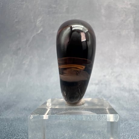 【ガウリシャンカール産】天然ヒマラヤスモーキークォーツ"手磨き加工"勾玉ビーズ②/Gaurishankar Himalayan Smoky Quartz Magatama Beads