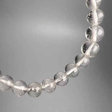 【カイラス産】"手磨き加工"天然ヒマラヤ水晶ブレスレット(5~7mm内径16cm)/Kailash Himalayan Quartz Bracelet